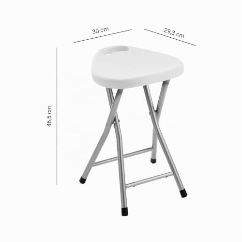 Miniatura 3 de Gedy Co750200300 Taburete Plegable, Blanco, 46,5x30x29,3 Cm