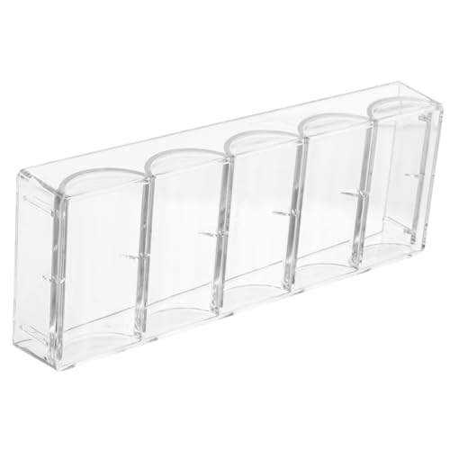 BRIGHTFUFU Portable Poker Chip Holder Storage Case with Compartments for Organized Game Supplies and Compact Poker Chip Tray for Easy Carrying