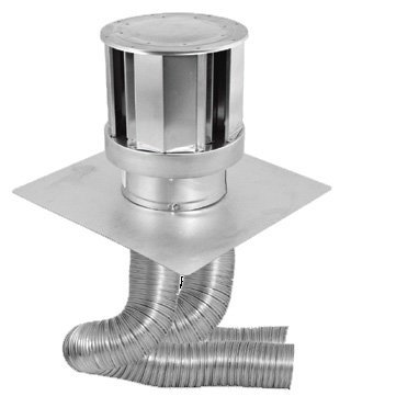 M&G DuraVent 46DVA-CL33H 4" x 6-5/8" Inner Diameter - DirectVent Pro Direct Vent Pip, Galvanized
