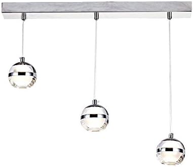 FEEKENBU 3 Lights Acrylic Modern Apple LED Pendant Light Fixture Chandelier Lamp for Island, Dinning Room,Kitchen