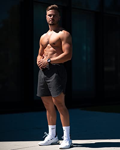Foto von ATHLETIC AESTHETICS Performance Shorts - Kurze Sport und Freizeit Hose für Herren - Bequeme und hochwertige Trainingshose mit Reißverschluss Taschen - Fürs Training, Sport, Fitness, Laufen und Gym