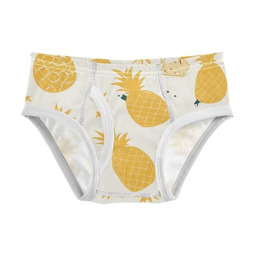 KLL Gold Glitter Pineapples Toddler Boys Comfort Underwear Breathable Children Undies