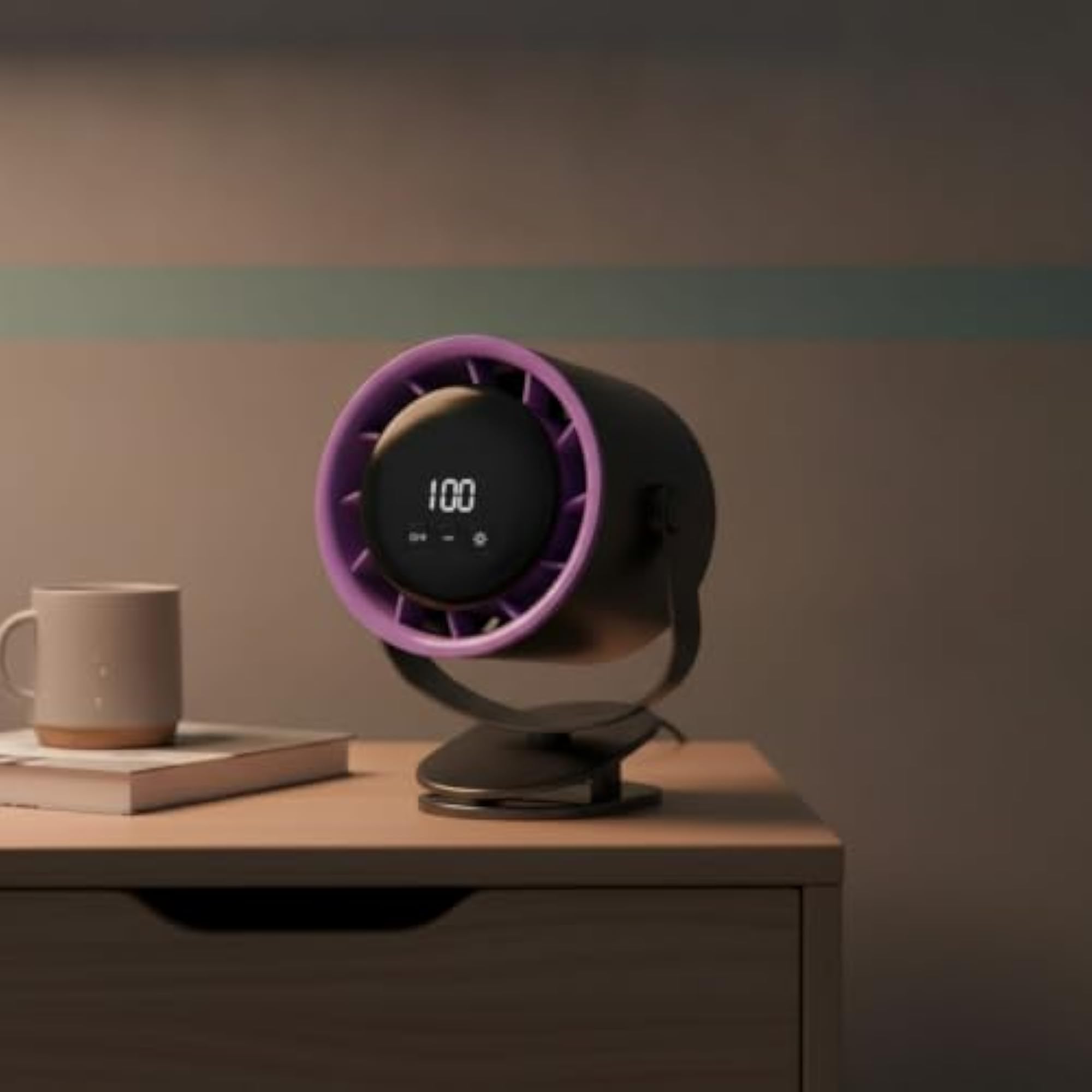 Portable Clamp-on Fan with Digital Display
