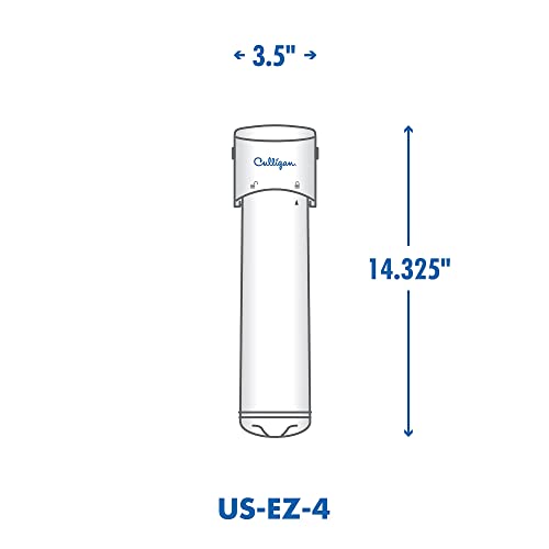 Image of Culligan US 4 EZ-Change Under Sink Water Filtration System with Dedicated Faucet and Premium Filter for Clean Drinking Water, Single Unit, Chrome
