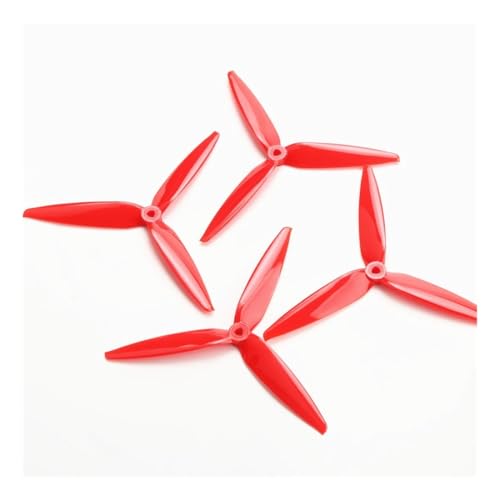 Hélice à 3 pales 7040 7x4x3 rouge pour drone de course FPV Mark4 7 pouces