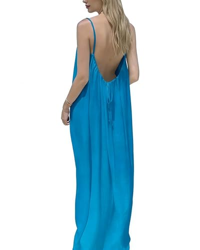 Vestido largo sin espalda para mujer ideal para tardes de terraza y descanso