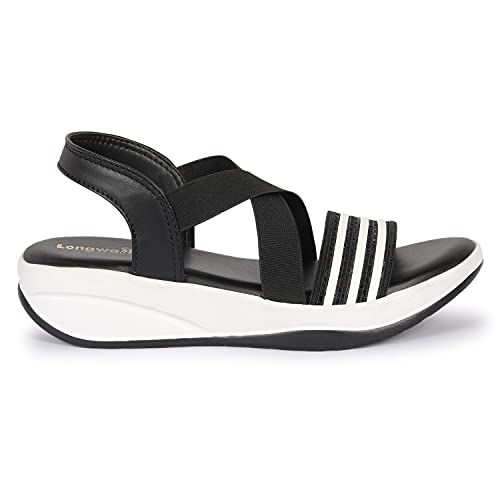 Image of Longwalk Women Casual Sandal Stripe Print Multi Strap