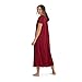 Miss Elaine Tricot Nightgown, Long Sleep Dress With Comfortable Lightweight Fabric, Flutter Sleeves (Medium, Dark Cherry)