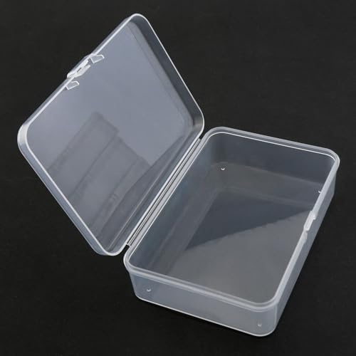 4 Pack Clear Rectangular Mini Storage Boxes for Business Cards, Accessories, Crafts, Screws, Bits, Batteries (3.7 * 2.6 * 1 inch) - Image 5
