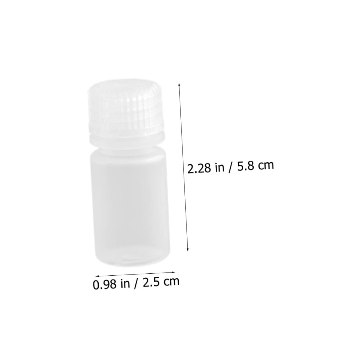Holibanna 10 Pack Pp Plastic Bottles Heat Resistant Acid Alkali Bottles 15ml Capacity Dispensing Bottles for Medicine Laboratory