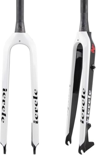 Specifiche: forcella MTB da 26/27,5/29 pollici, tubo sterzo conico da 1-1/2'' senza filettatura, lunghezza 300 mm, larghezza forcella 100 mm, massimo per pneumatici da 2,35''.
