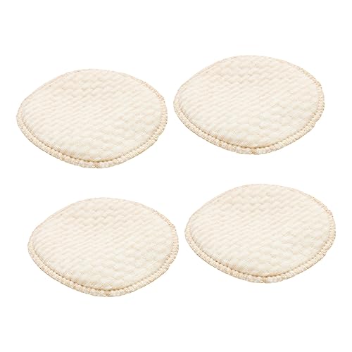 FAVOMOTO Cotton Breast Pads 4 Pack Nursing Pads Leak Proof Mat Washable Comfortable for Breastfeeding