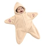 Seestern Baby Strampler Overall Reißverschluss warm Kapuze 0-12 Monate