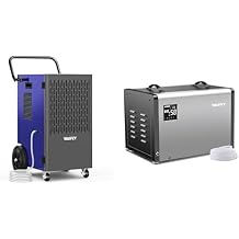 Yaufey 155 Pints Commercial Dehumidifier with Pump for up to Basement up to 8000 Sq. Ft Blue & Yaufey 158 Pints Commercial Dehumidifier with Pump up to 7500 Sq. Ft Grey