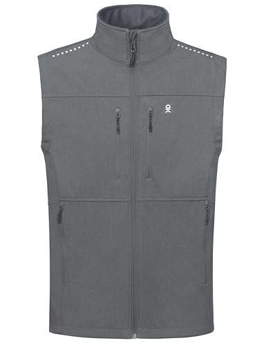 Little Donkey Andy Men's Golf Vest Warm Fleece Lining Hiking Vests Zip Up Sleeveless Outerwear Jacket2