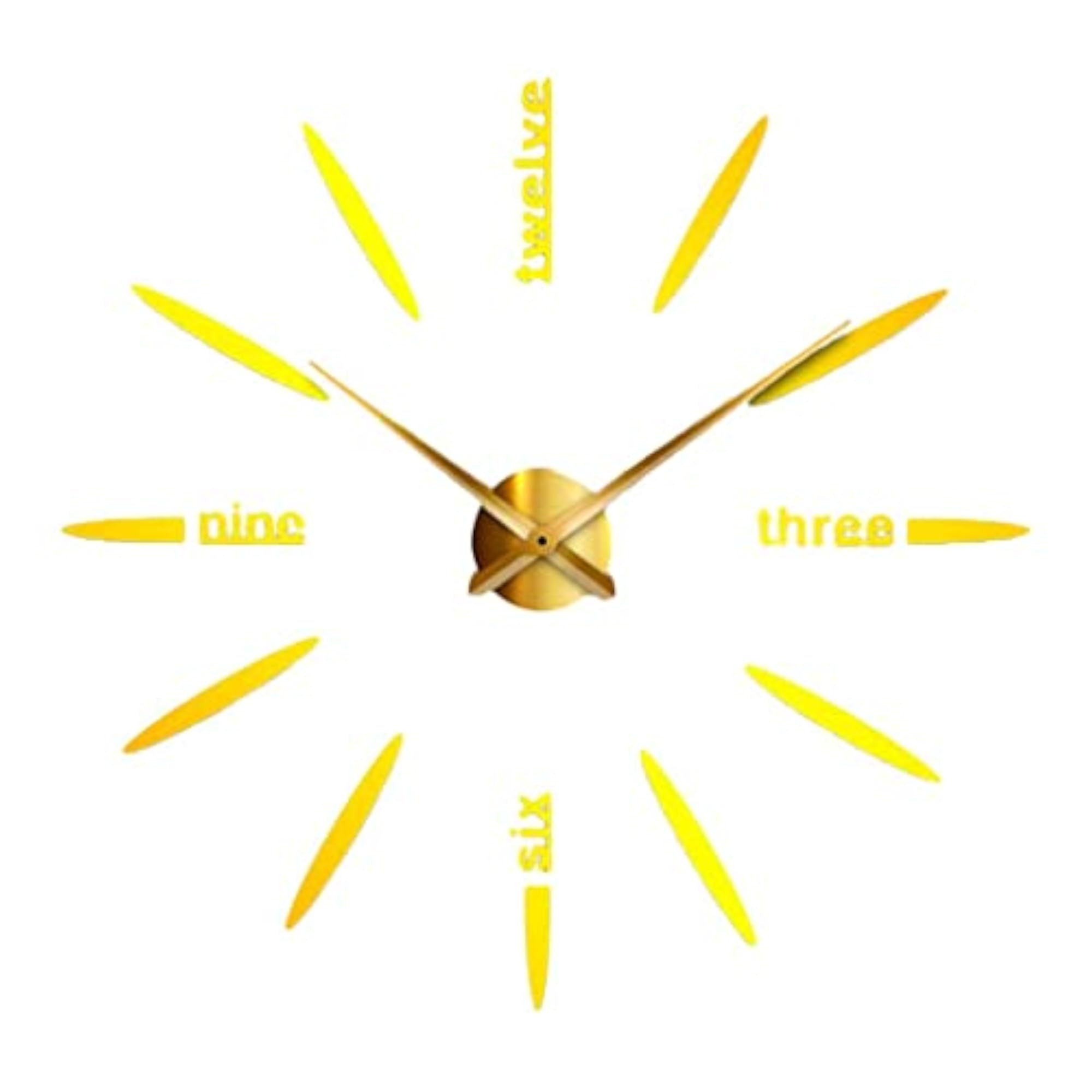 Creative 3D DIY Wall Clock with Frameless Stickers