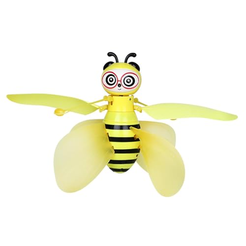 Genérico Juguete Volante de Inducción - Avión eléctrico Recargable | Volante Luminoso LED | Juguete Creativo para, Regalo de cumpleaños para el día, Divertido, Interactivo, Amarillo, Se référer