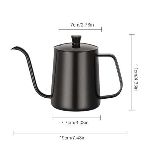 Tetera eléctrica de acero inoxidable 350 mL cuello largo miniatura 7