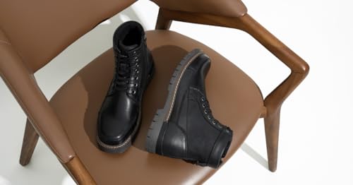 Jousen Men's Boots Chukka Motorcycle Boots Premium Leather Casual Combat Ankle Dress Boot for Men3