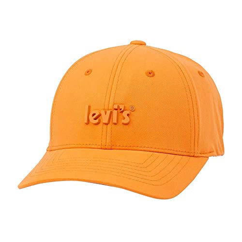 LEVIS FOOTWEAR AND ACCESSORIES Damen Women's Poster Logo Flex FIT Cap, Regular ORANGE, UN