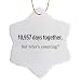 3dRose orn_112213_1 10,957 Days Together But Whos Counting Happy 30th Anniversary Snowflake Hanging Ornament, 3-Inch, Porcelain
