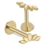FRCOLOR 2 Piezas Pendientes Planos para Cartílago Mujer Diseño Elegante Superficie Pulida Cómodo sin Irritación Joyería para Piercing