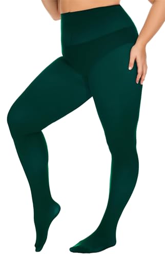 Image of Women's Plus Size Tights High Waist Sheer Semi Opaque Ultra-Soft Pantyhose XL, 2XL, 3XL, 4XL