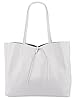 SH Leder ® Maja G514 Sac cabas en cuir de vachette véritable pour femme Format paysage Avec poche intérieure dans de nombreuses couleurs 30 x 37 cm, Blanc., L #1