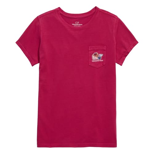 vineyard vines Girls Garment-Dyed Glitter Team Spirit Whale Short-Sleeve Pocket Tee2