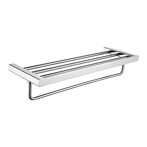Ibergrif Plinto, Wall Toallero Múltiple Cuadrado, Estantes de Latón, Plata Cover
