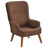 タマリビング(Tamaliving) ハイバック1Pチェア ポポララ ブラウン 肘付き ポケット収納付き 包み込む座り心地 高座椅子 1Pソファ 木脚 50006171