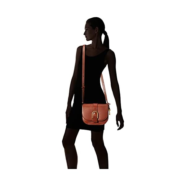 Fossil-Womens-Wiley-Leather-Saddle-Bag-Crossbody-Purse-Handbag Fossil womens Crossbody, Brown, 8.75 L x 3.5 W 7 US