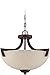 Craftmade 37753-OLB Almeda Convertible Semi Flush Pendant Lighting, Old Bronze 3-Light (18" W x 13" H) 180 Watts