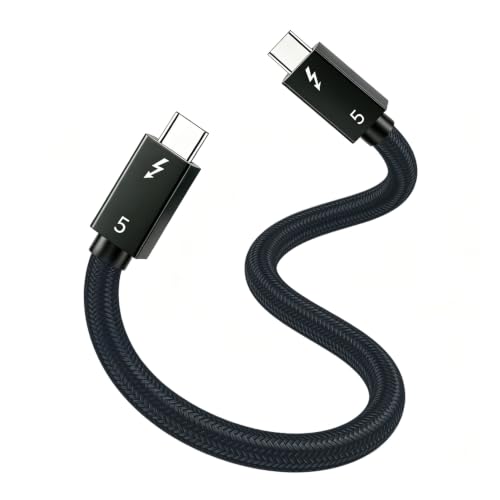 Image of Verilux PD 240W Short Type C Cable Fast Charging 0.5M, 80Gbps High Speed C Type Charger Cable Support 16K /8K HD Video Output for iPhone 17 /16 /15, Galaxy S26 /S25 /S24 /S23, Thunderbolt 5 /4, MacBook
