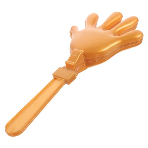 TOYANDONA Lautstarke Handklatscher aus Sicherem Kunststoff Tragbar und Kinderfreundlich zum Anfeuern bei Sport Geburtstagen und Partys Glänzend Goldfarbene Klatschhand für Fröhliche Feiern