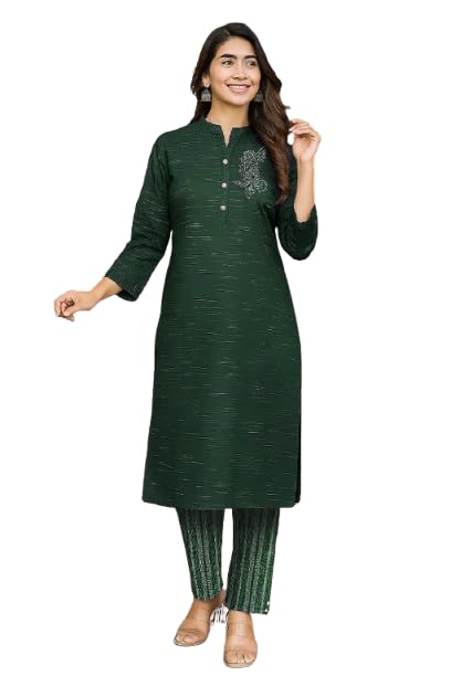 Women Kurta and Pant Set Khaadi Cotton | Pure Cotton Kurti Pant Set for Women & Girls | Soft Breathable Fabric | Straight Fit Ethnic Wear | Comfortable-image-17