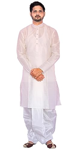 Image of Om Shubh Mangalam Men's Silk Ethnic Wear Dhoti Kurta Set For Wedding
