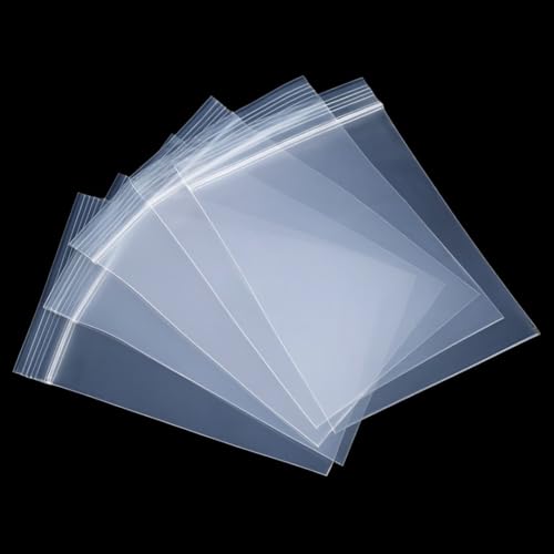 ezkart| 100x Strong Resealable Zip Lock Bags | Reusable Clear Plastic Bags | Ideal for Food Storage Jewellery Medicine (100, 3.5 x 4.5 Inch)