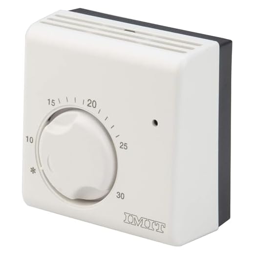 POLY POOL PP1461 Termostato electromecánico 230V Rango de ajuste del termostato de la caldera +5° C/+30° C Termostato de pared con función anticongelante y luz de señalización de la caldera