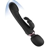 Vibratorset for Woman 9 inch Vibrat.o.rset 4 Woman Silent 10 Powerful Modes Rabb.i.t S.ex S.t.imulator Adults Toys Cl.i.t Vibrantoror Machine Vibratorter Dido Male Toys4Women (Black-02)