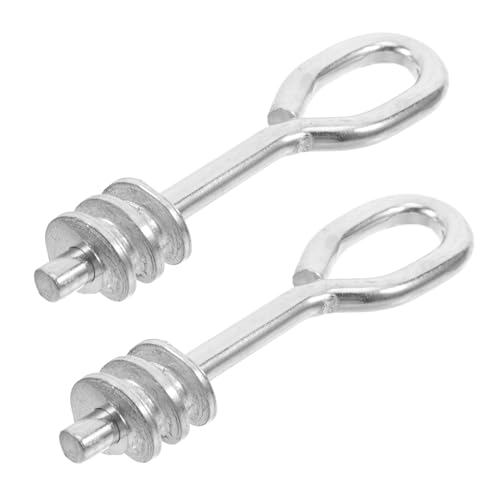 Mikikit Outdoor Sunshade Accessories 2 Pcs Eye Bolts Nuts Expansion Hooks Weatherproof Concrete Brick Anchor for Secure Hanging