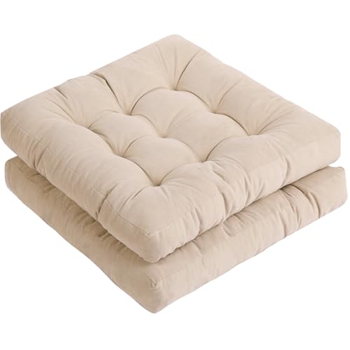 Tiita Square Outdoor Cushions Floor Pillow Thicken Tufted Seat Cushion
