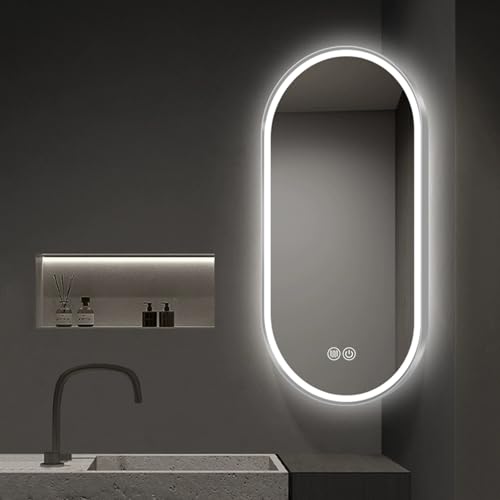 Miroir d'angle pivotant LED à intensité variable pour dressing et salle de bain