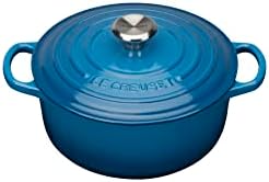 Le Creuset Signature żeliwna brytfanna z pokrywką, Ø 18 cm, okrągła, nadaje się do wszystkich rodzajów kuchenek i indukcyjnych, pojemność: 1,8 l, 2,572 kg, Marseille