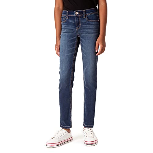 Jordache Girls Premium 5-Pocket Skinny Jeans (Dark Enzyme Wash) (As1, Numeric, Numeric_16, Regular, Regular, 16 Slim) #TOP4
