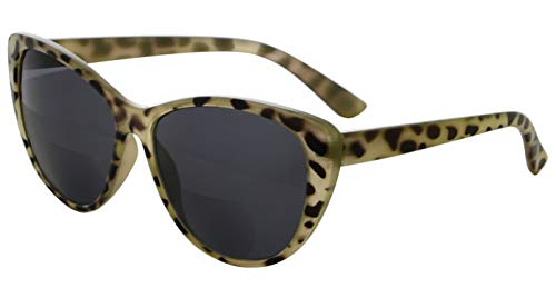 Image of Eyekepper Cat-Eye Style Womens Bifocal Sunglasses - Beige /Tortoise +1.00
