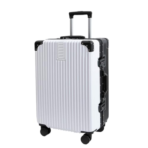 Suitcase Aluminum Frame Suitcase 20 Inches for Men and Women Trolley Suitcase for Men 24 Inches Suitcase Password Box Luggage(B,20in)
