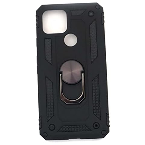 FainWan Protective Case Military Grade Shock Absorbing Detachable Dual Layer Stripe Hybrid Heavy Duty Armor Hard Back Case Compatible with Piexel 5 GD1YQ GTT9Q 6.0" Black Cover