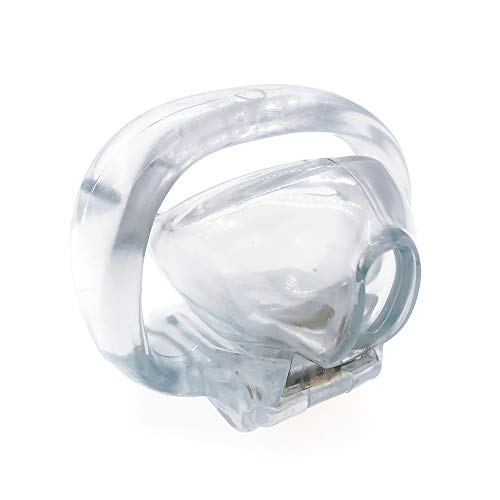 Image of HT-V4 Chastity Cage for Men | 5 Adjustable Wide Rings & 6 Colors | Beginner-Friendly | Adult Sex Toy with Sizing Guide (Transparent, Nub)