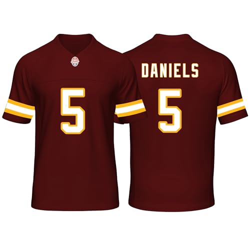 Custom Mens/Youth Football Jayden Stitched T-Shirt for Sports Fan Daniels Burgundy No Brand/Logos